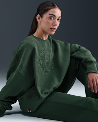 NikeCourt Heritage Phoenix Fleece Women's Over-Oversized Crew-Neck
